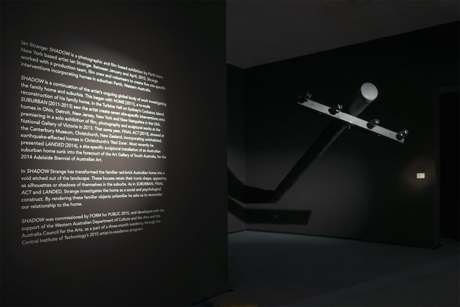 Ian Strange SHADOW Exhibition installation Perth Australia 1