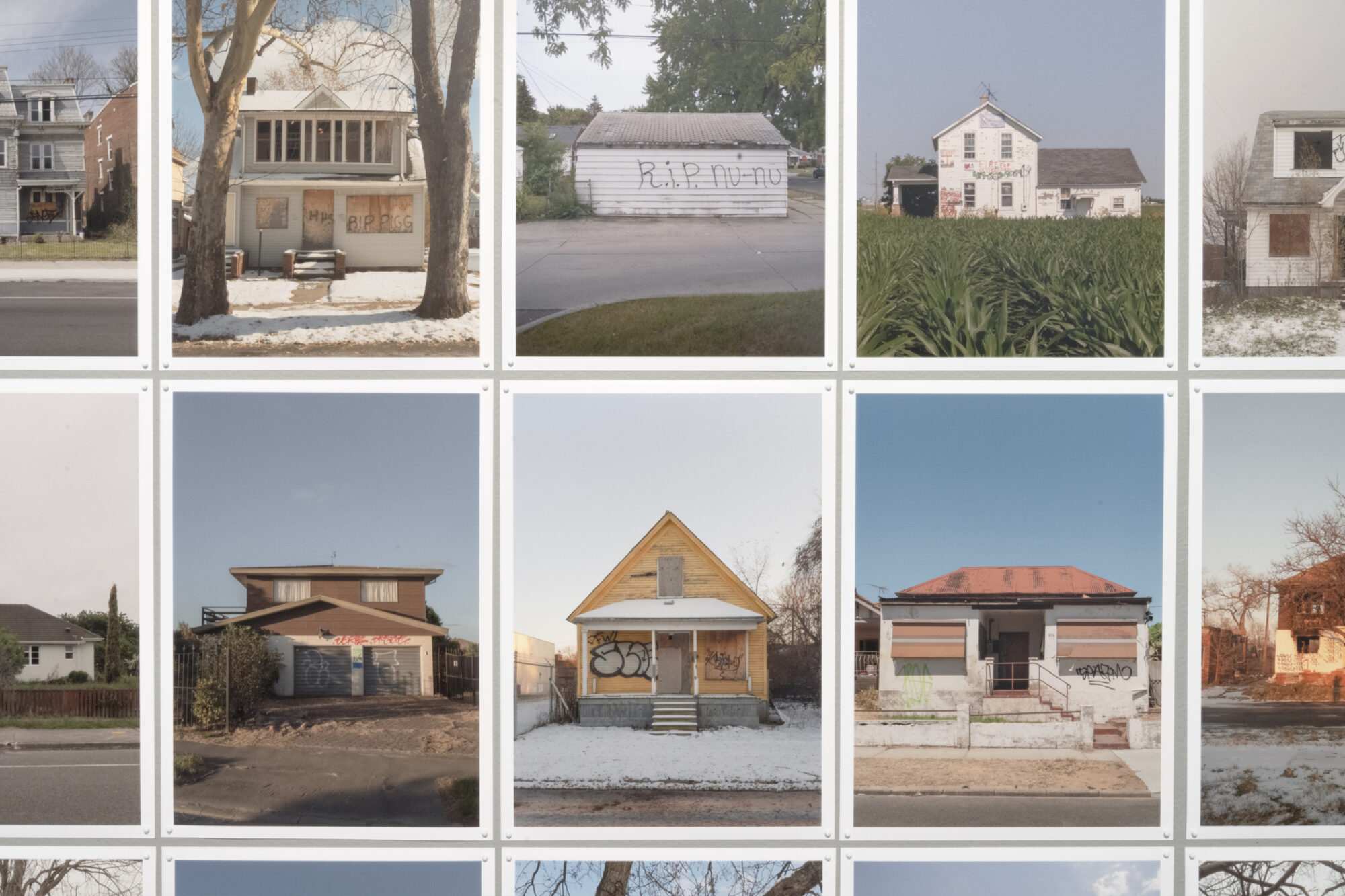 Ian Strange Graffiti on Houses Goodbye MAC Survey Exhibition FOR WEBSITTE